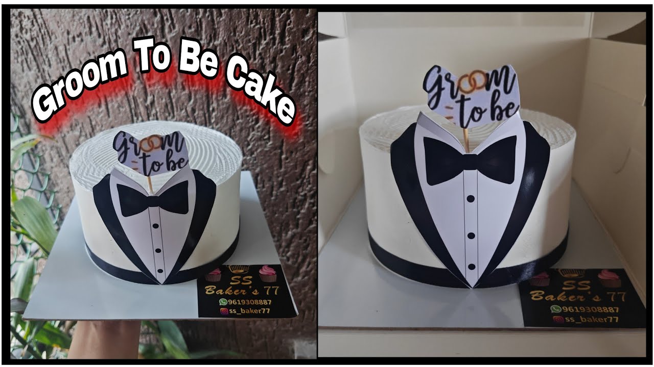 simple Groom to Be cake🫅Men's suit design cake decoration tutorial