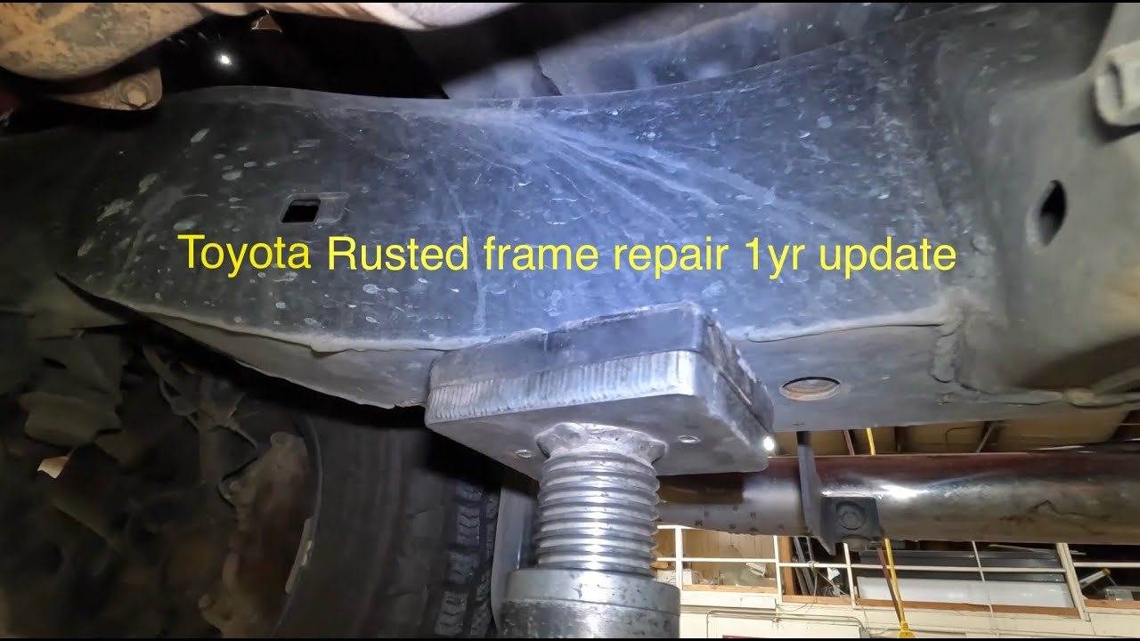 Toyota Tacoma rusted frame repair 1yr+ update and tensioner and idler ...