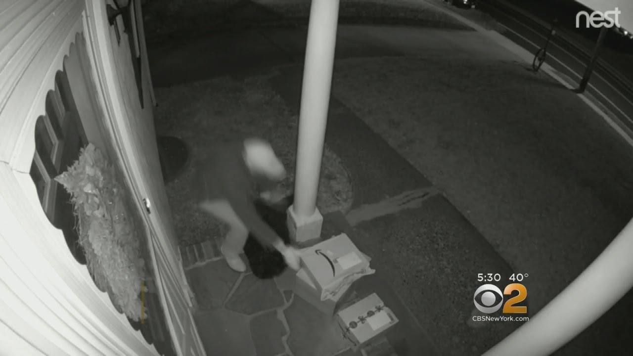 Picky Package Thief Caught On Camera In New Jersey - YouTube