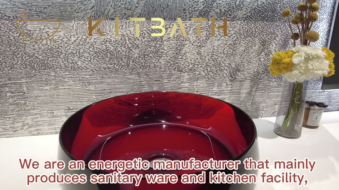 Transparent Red 100% Pure Resin Wash Basin