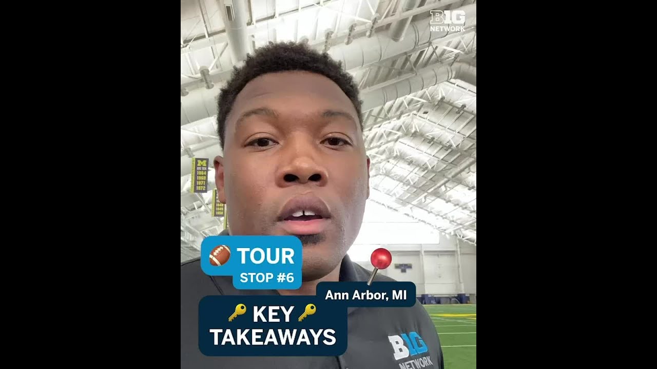 Michigan Looks Like They've Been Hitting the Weight Room | B1G #Shorts | #FootballTourTakeaways