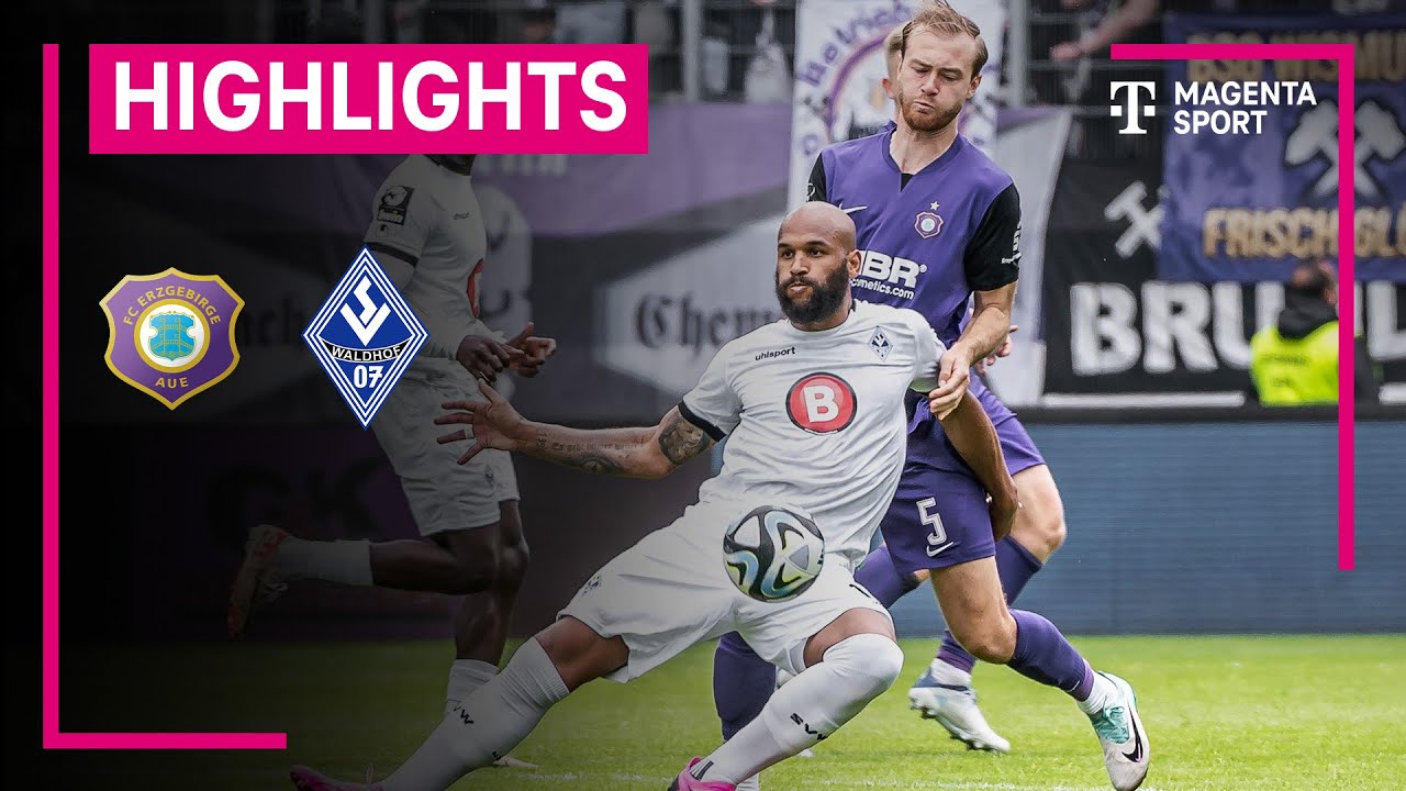 FC Erzgebirge Aue — SV Waldhof Mannheim, Highlights mit Live-Kommentar | 3. Liga | MAGENTA SPORT