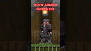 Automatic Armor Dispenser #minecraft #minecrafttutorial #minecrafthacks #shorts