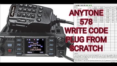 NEW ANYTONE 578UV III APRS RX - CODEPLUG FROM SCRATCH LOAD CSV FILE