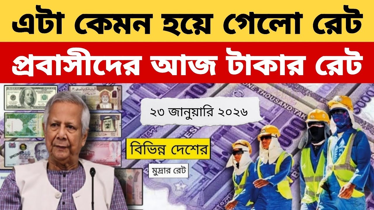 আজকের টাকার রেট | Ajker Takar Ret | সৌদি/ওমান/দুবাই/কুয়েত/মালয়েশিয়া/কাতার/বাহরাইন/ডলার রেট