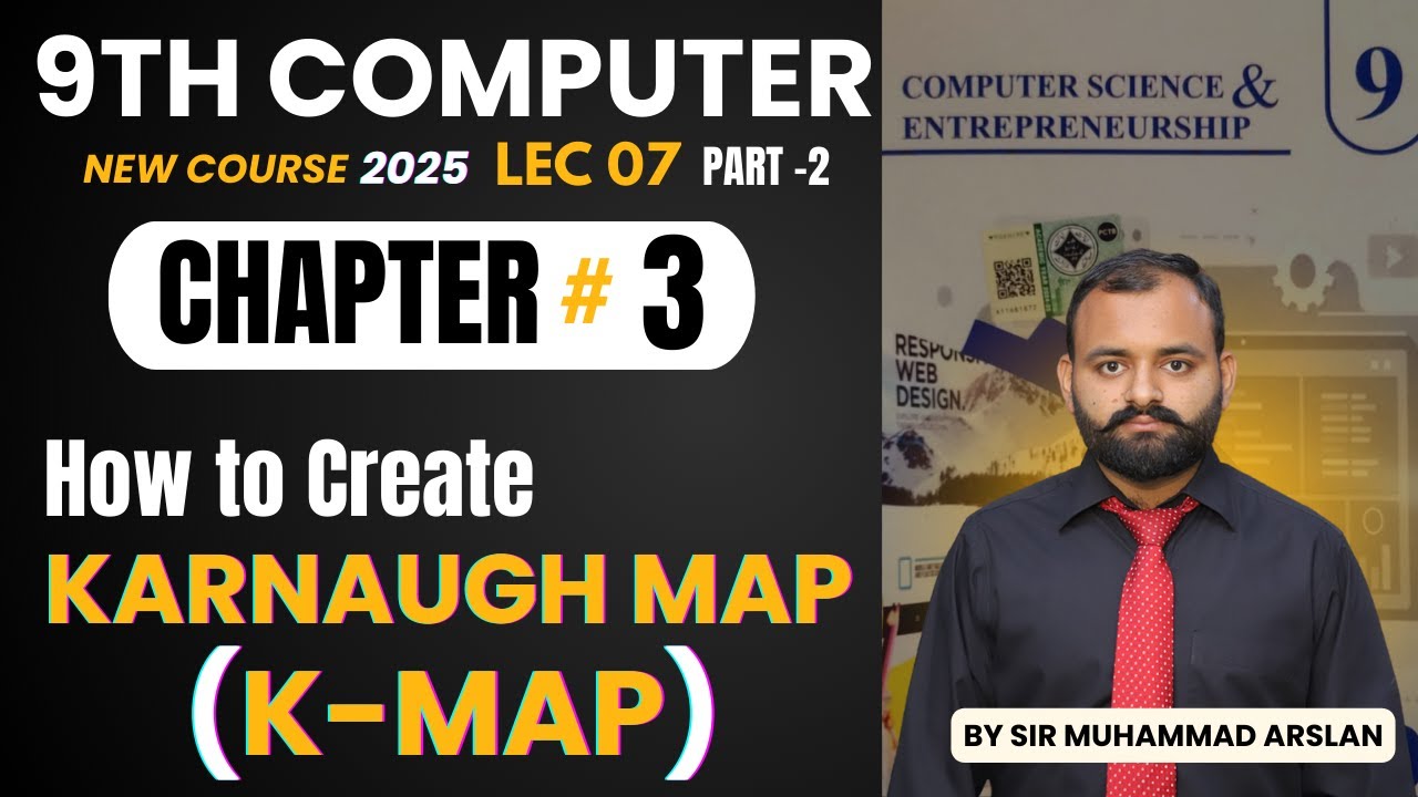 How to create a k-map | Design Karnaugh Map | Lec 7 Part 2 | K map 9th ...