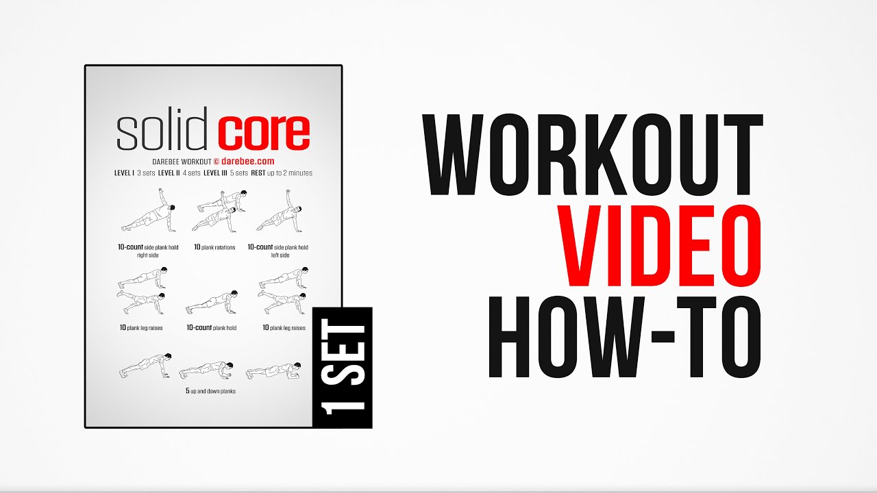 Solid Core Workout [ How-To ] [ One Set ] by #DAREBEE - YouTube