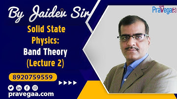 Solid State Physics Band Theory Lecture 2