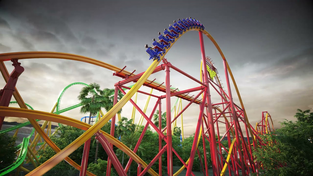 Wonder Woman Flight of Courage Single Rail Roller Coaster - New for ...