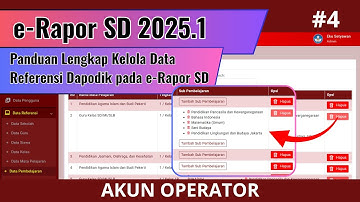 Panduan Kelola Data Referensi Dapodik di e-Rapor SD 2025.1 (Guru, Pembelajaran, Rombel & Lainnya)