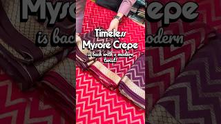 Zigzag Design Pure Mysore Crepe @shubhapradasarees