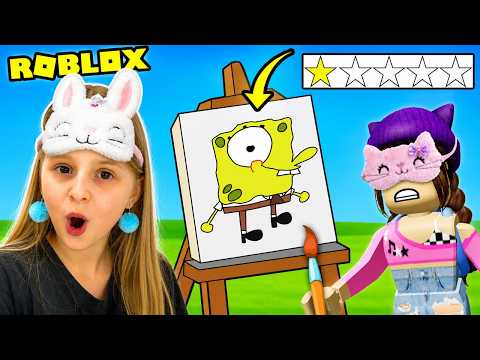 BLIND DRAW Roblox - Do we draw with our eyes closed? 😲