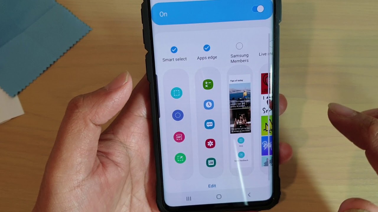 Galaxy S10 / S10+: How to Enable / Disable Smart Select to Edge Panel ...