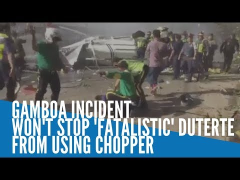 Panelo: Gamboa incident won't stop 'fatalistic' Duterte from using chopper