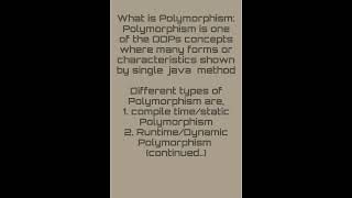 Selenium#46 Java Polymorphism Compile time/Static vs Runtime/Dynamic Polymorphism overload override