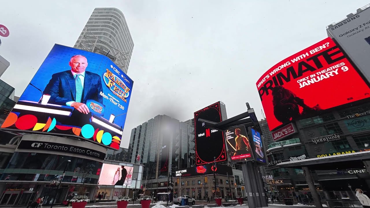 Walking Down Yonge Street in the Snow
