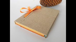 Handmade journal product review- refillable fabric journal with lash-down satin ribbon binding