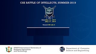 IUBAT INTRA UNIVERSITY PROGRAMMING CONTEST ,SUMMER -2019.