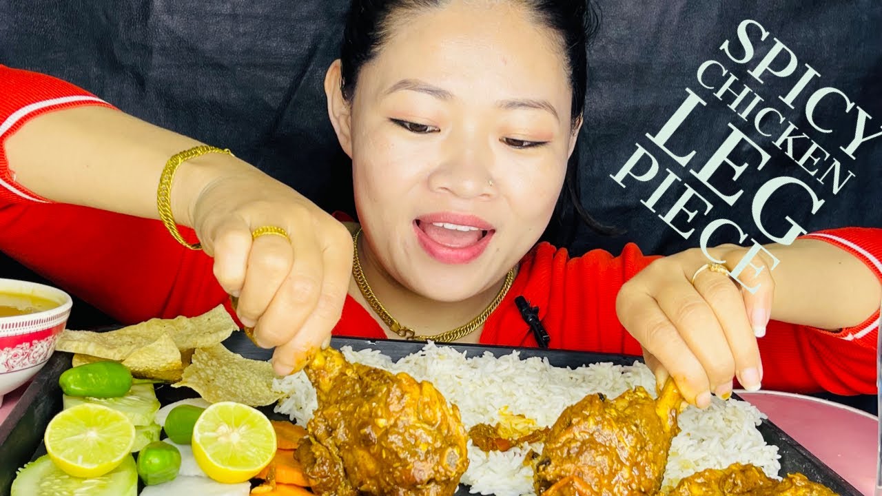 Spicy Chicken leg piece khana 🥵🌶️ YouTube
