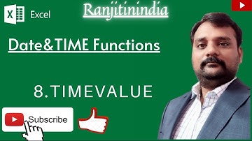 TIMEVALUE: Converts a text time to an Excel serial number for a time,