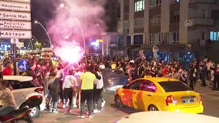 Beşiktaşlı Taraftar, Ankarada Sokağa Indi Beşiktaş Şampiyonluk Kutlaması