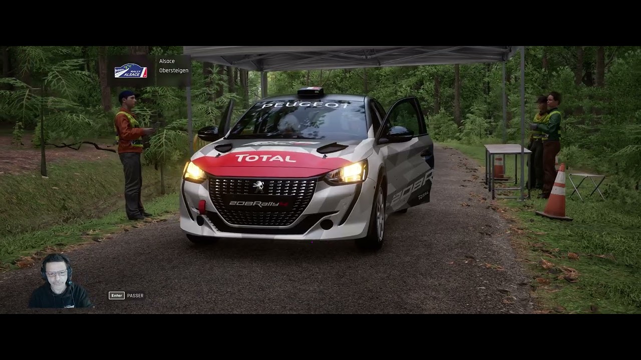 Assetto Corsa Rally , évènement en 208 rally 4 tracé court à Saverne