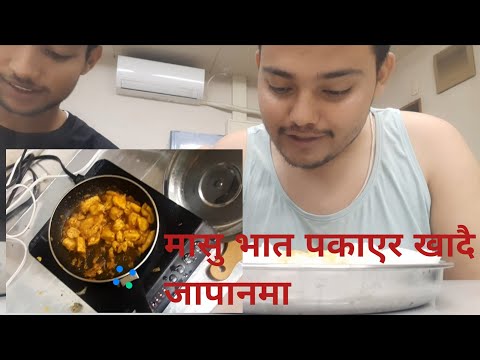 मासु भात पकाएर खादै जापानमा #vlog 4