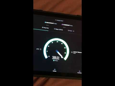 Speed test SFR Fibre avec iPad