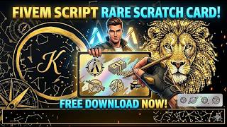 [QB][free] King's Legacy - Ultra-Realistic Golden Scratch Card | Interactive UI Profile