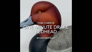 One minute Drake Redhead Decoy #paintingmethod #decoys #paintingtechniques #duckhunting #decoycarver