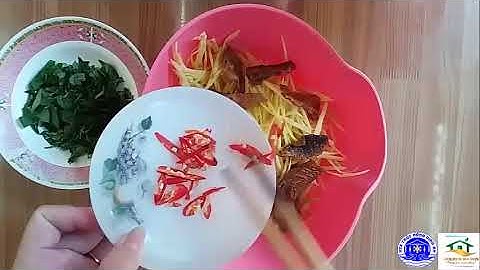 Cùng làm gỏi xoài khô cá lóc Định An