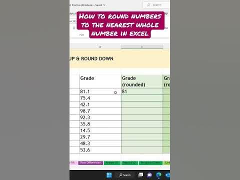 How to round numbers to the nearest whole number in Excel - YouTube