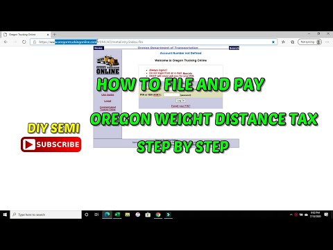 Come file e pagare il peso fiscale distanza Oregon