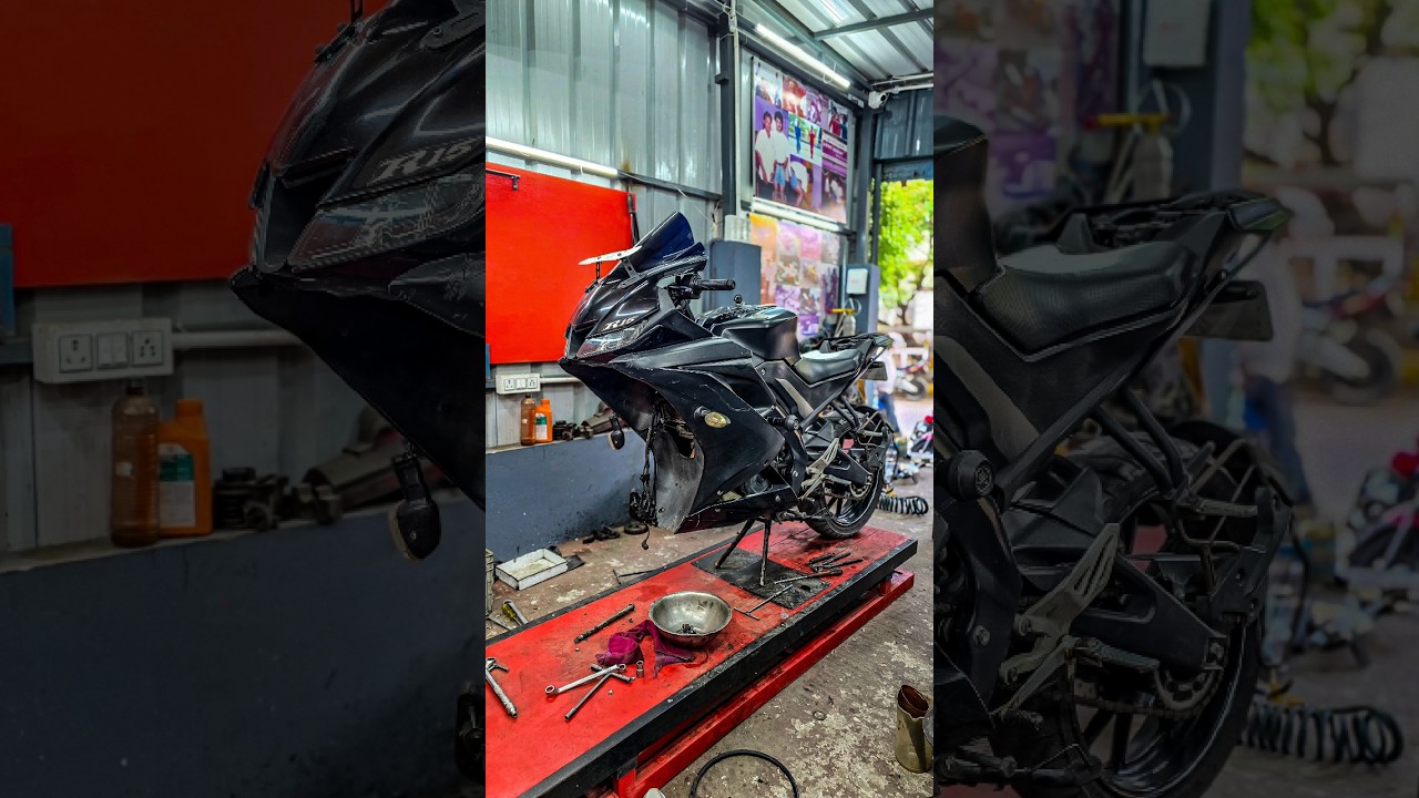 Yamaha R15 V3 Full Service Done✅ Smooth Ride, Peak Performance!🏍️ 