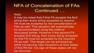 NFA corresponding to Concatenation of FAs | Theory of Automata | CS402_Lecture18