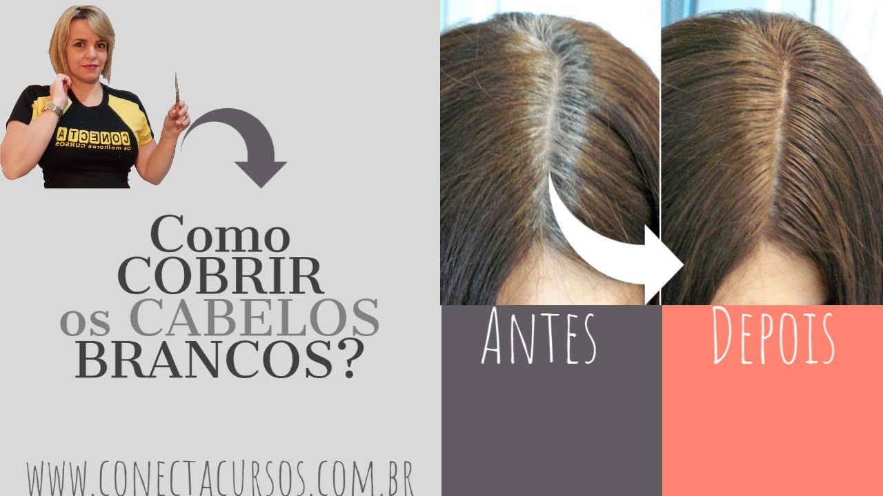 Como Esconder/Cobrir os cabelos BRANCOS PERFEITAMENTE! - YouTube