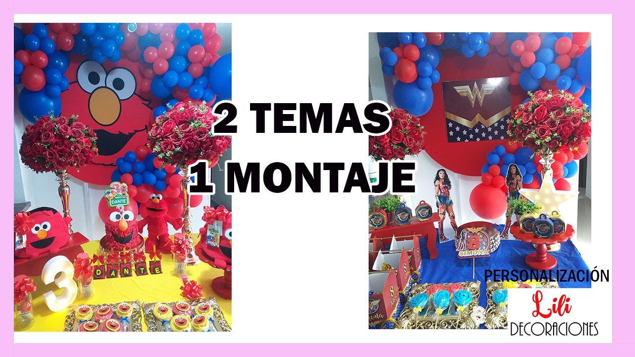 2 MONTAJES EN 1 EN CASA: ELMO Y LA MUJER MARAVILLA / ECONÓMICOS Y SENCILLOS