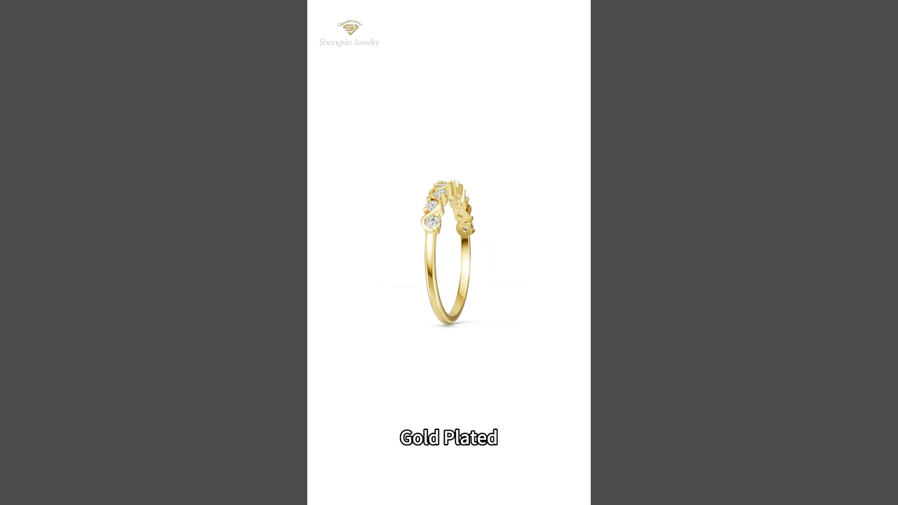 Original Custom Jewelry Manufacturer Wave Wedding Promise Eternity Ring 