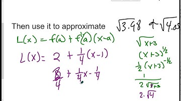 Cal 2.9 linear approximations and differentials
