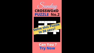 Sunday Crossword Puzzle #2 | Fruits  | Level:  Low | #shorts #puzzle #crossword