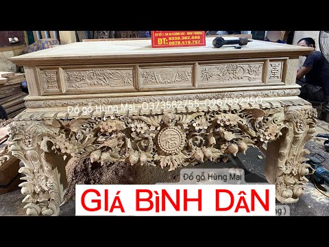 Video Sập thờ Mai Điểu đẹp giá bình dân | ĐỒ GỖ HÙNG MAI -... - youtube