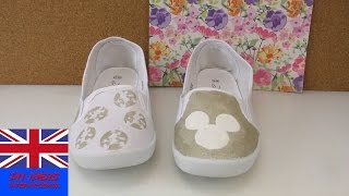 diy shoes makeover - decorate your shoes with MIckey Mousse