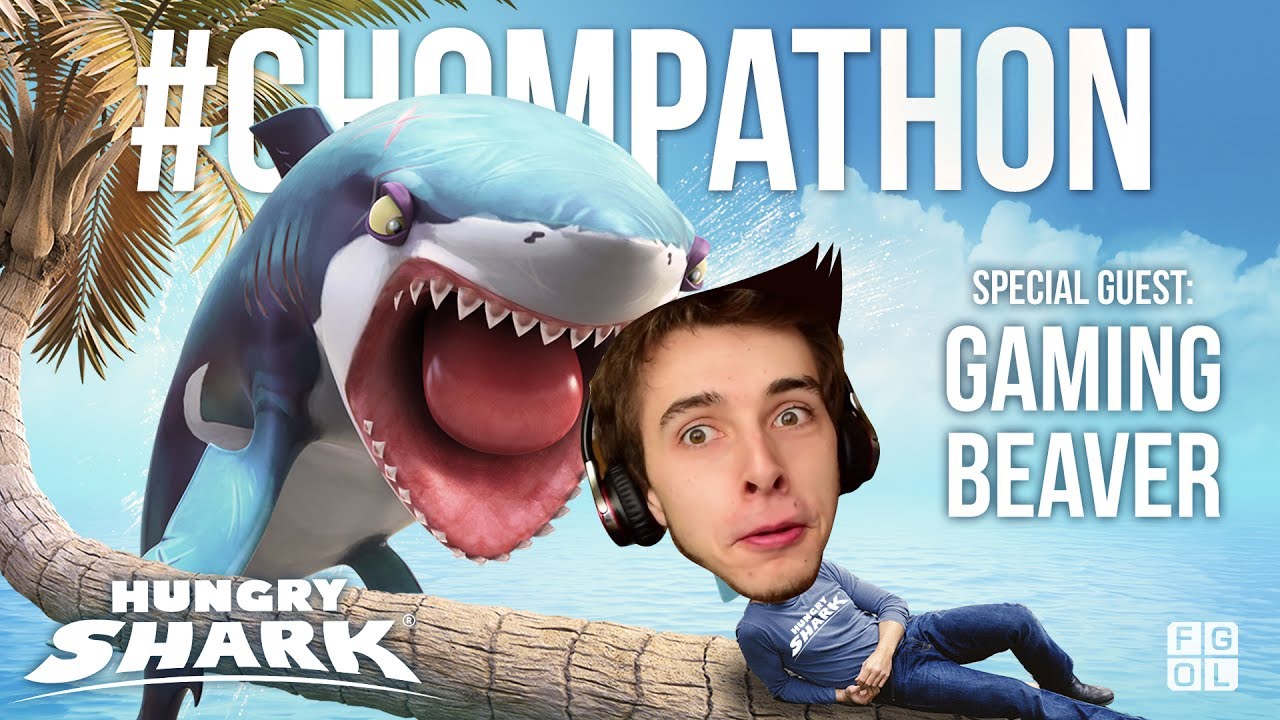 Hungry Shark CHOMPATHON! Shark Week update with The Gaming Beaver