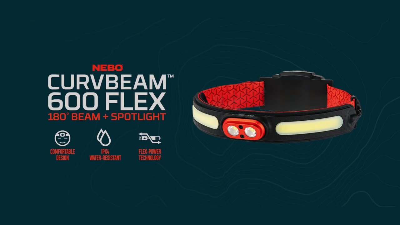 Preview of NEBO Curvebeam 600 Flex Headlamp Video