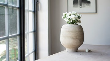 How to make a ceramic slab vase: with an engobe trick