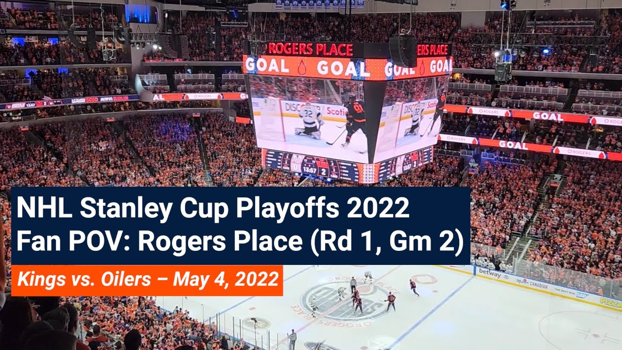 Edmonton Oilers Start 2022 Stanley Cup Playoffs Oilers fans watch Game 1 of  the playoffs Edmonton