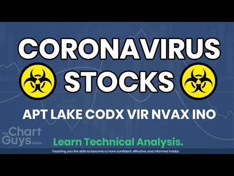 CORONAVIRUS Stocks - APT LAKE CODX VIR NVAX INO - Technical Analysis Chart 02/26/2020
