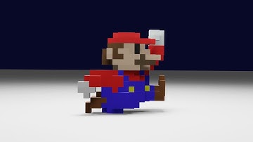 Pixel Mario 3D Blender