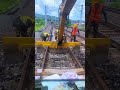 The process of laying tracks on rails- Good tools and machinery make work easy
