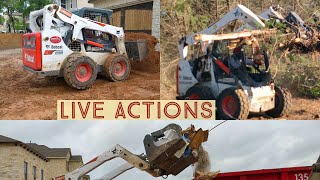 Bobcat Bobby LIVE ACTIONS for KIDS - SKID Loader Bulldozer Excavator